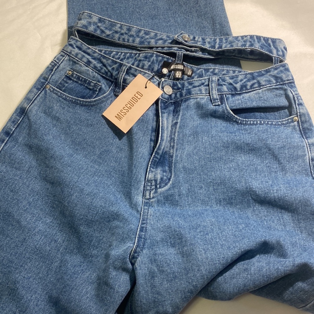 Misguided woman’s double waistband jeans size 10 NWT